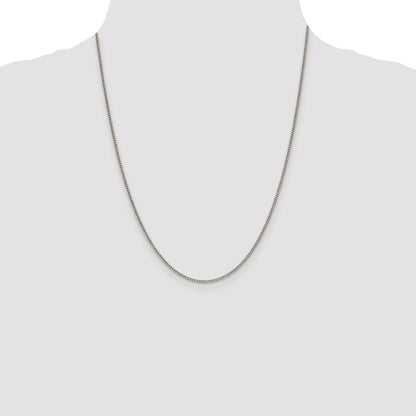 Sterling Silver Rhodium-plated 1.75mm Curb Chain