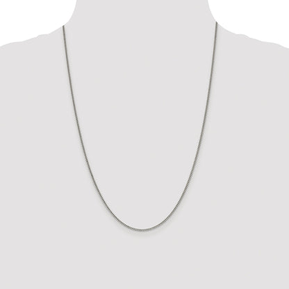 Sterling Silver Rhodium-plated 1.75mm Curb Chain