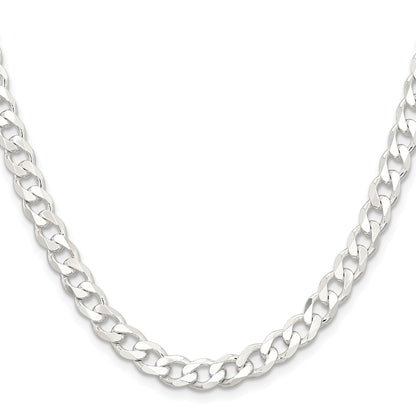 Sterling Silver 6.5mm Curb Chain