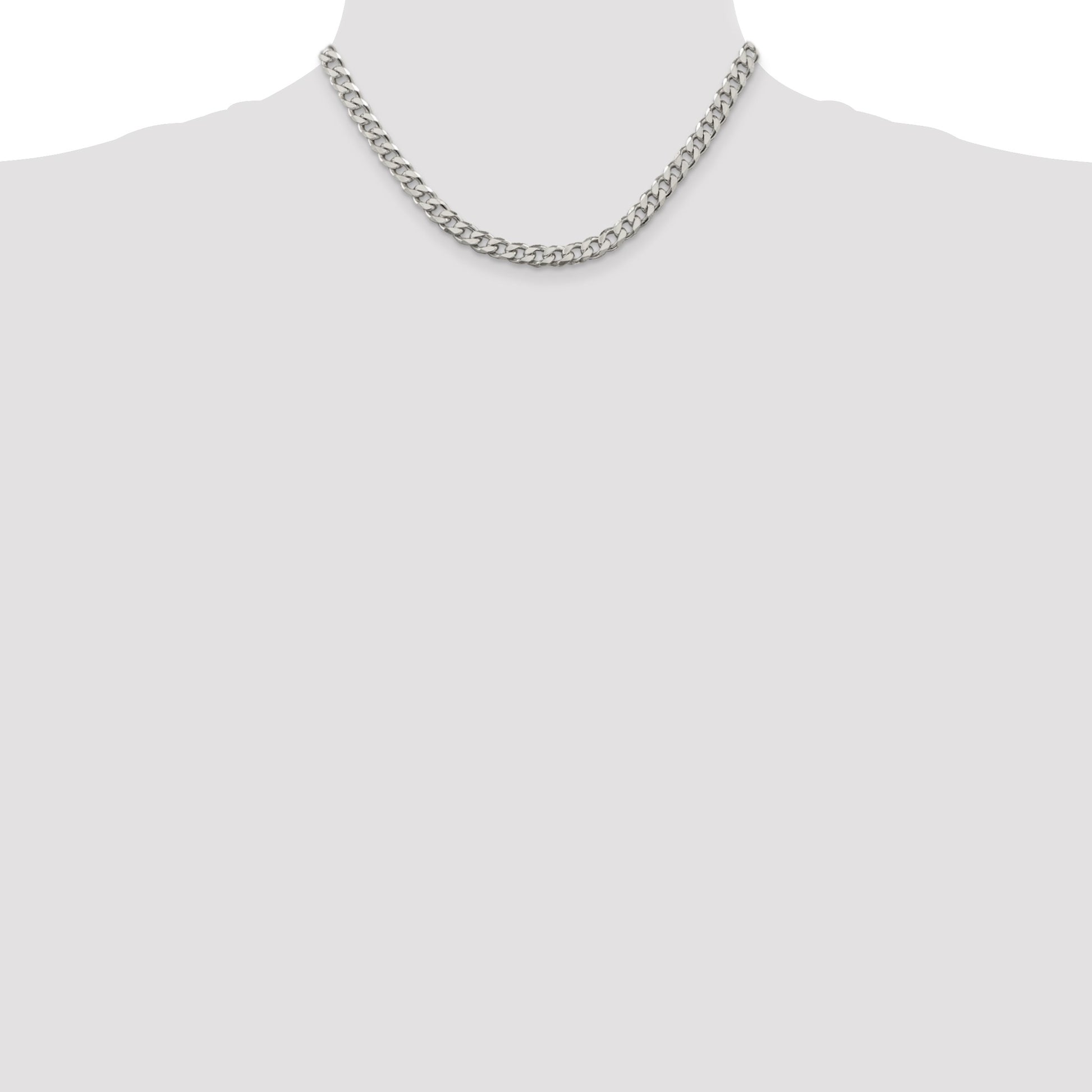 Sterling Silver 6.5mm Curb Chain