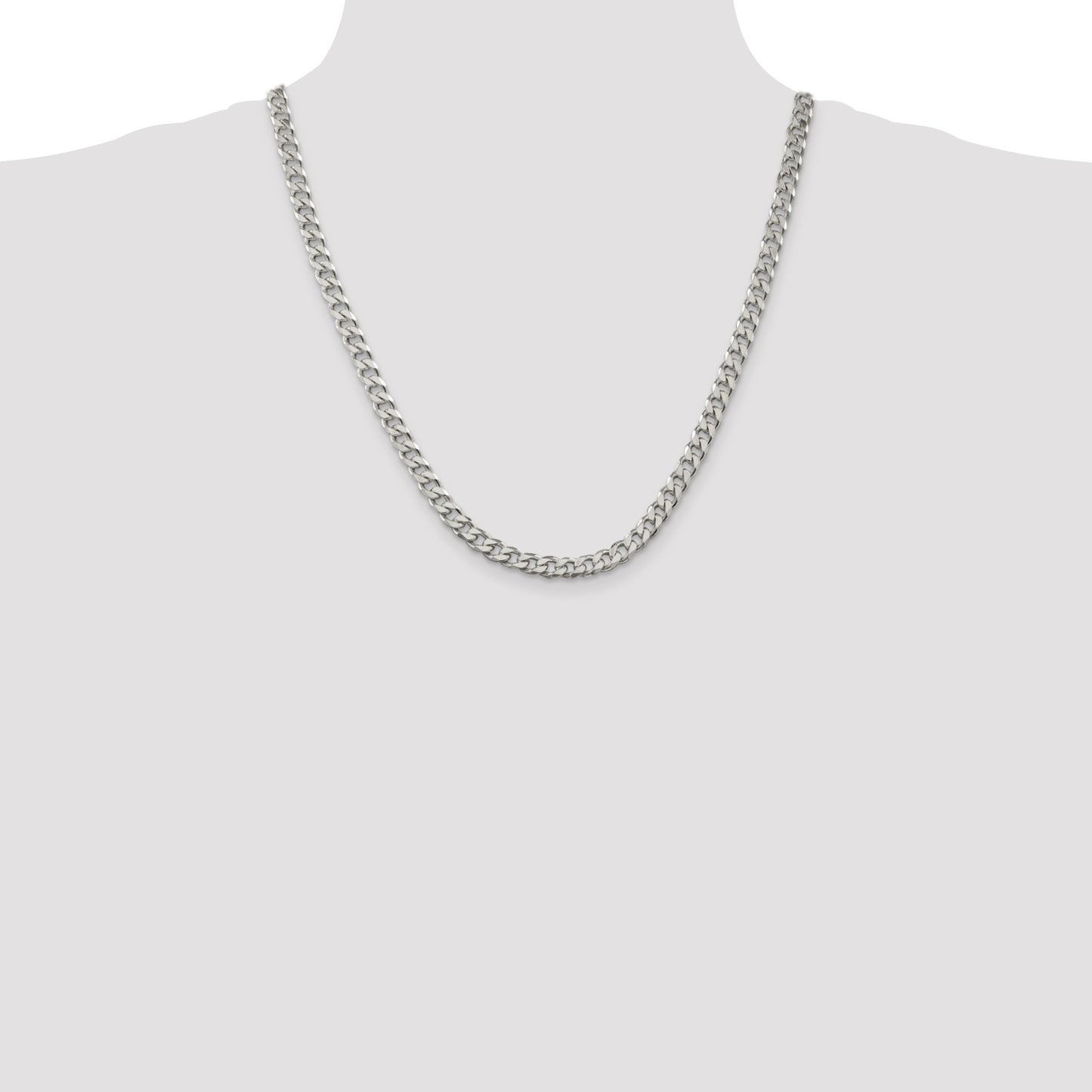 Sterling Silver 6.5mm Curb Chain