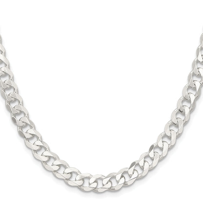 Sterling Silver 7.5mm Curb Chain