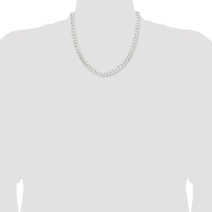 Sterling Silver 7.5mm Curb Chain
