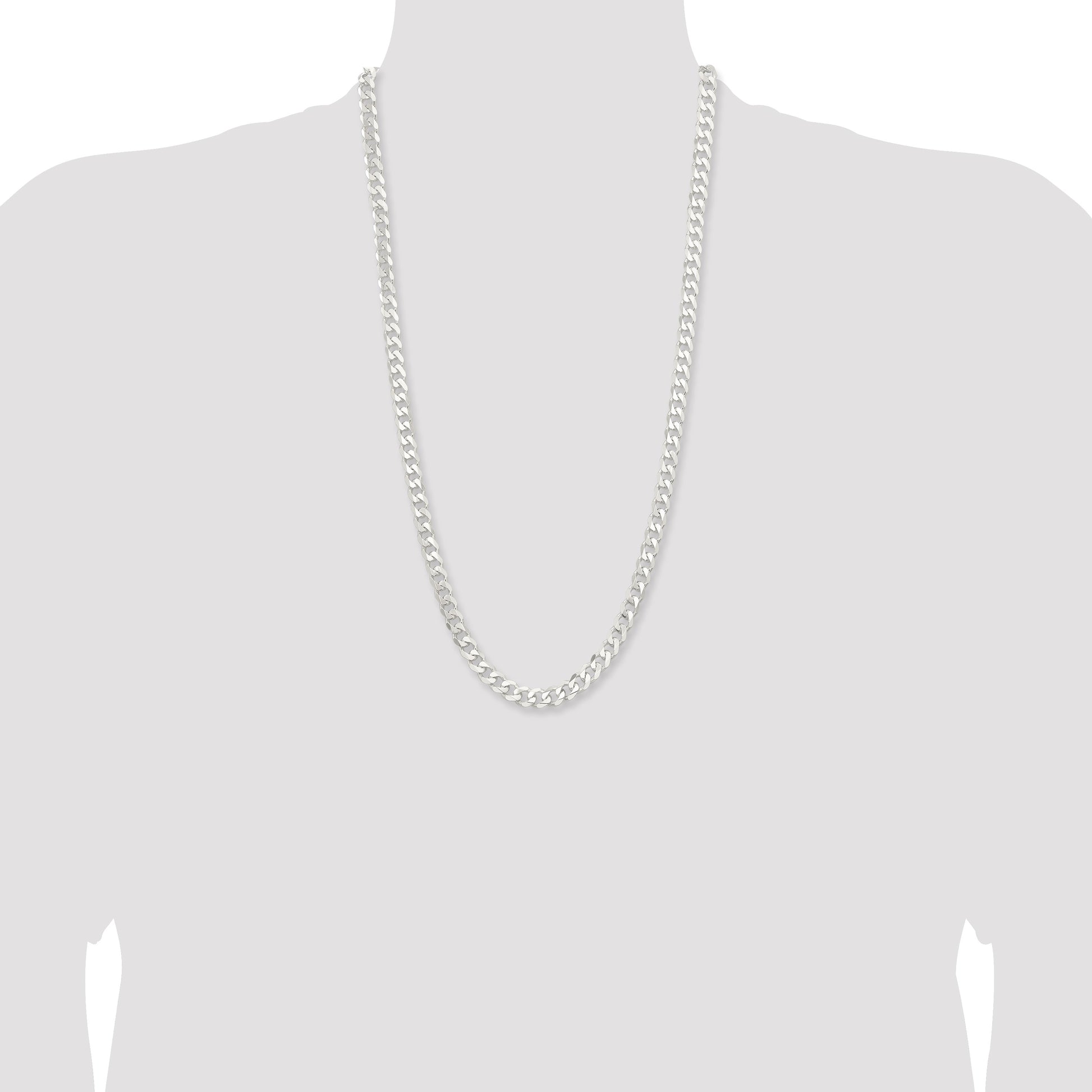 Sterling Silver 7.5mm Curb Chain