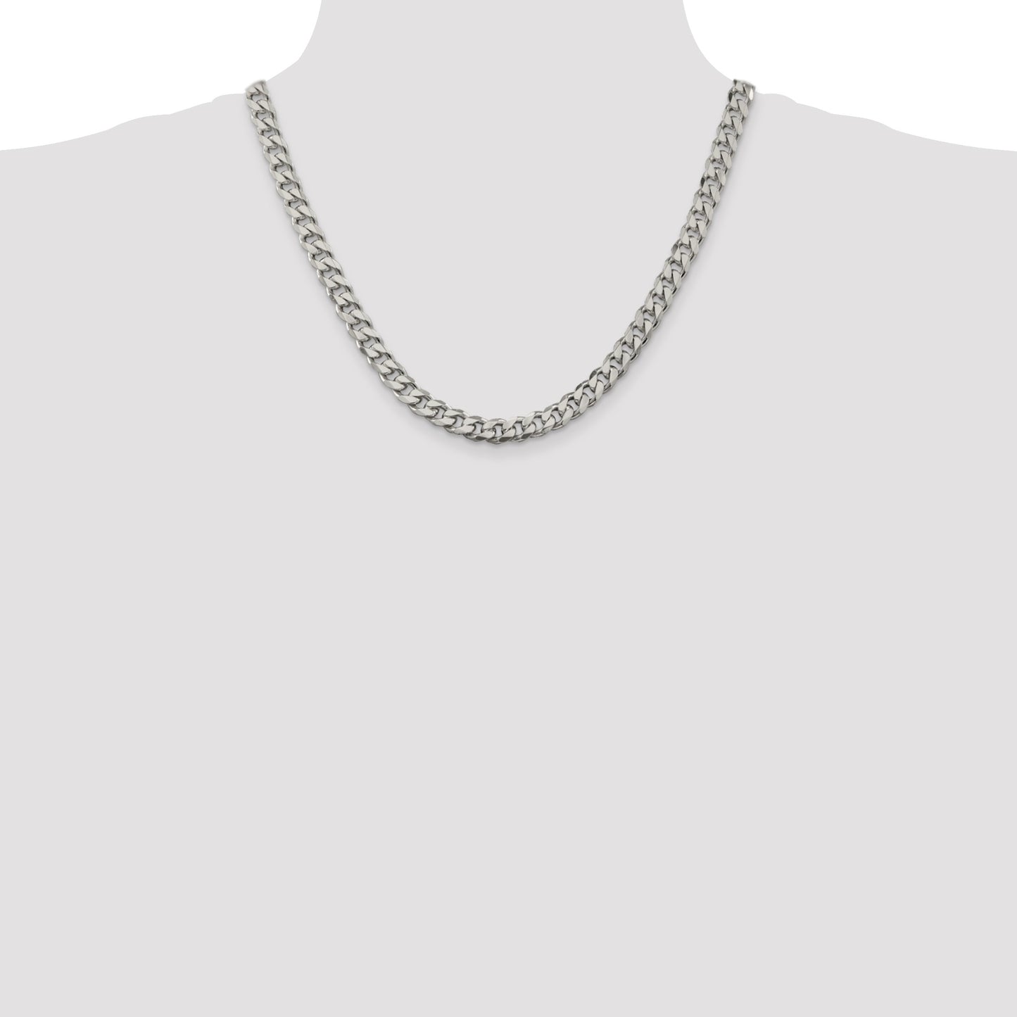 Sterling Silver 8.3mm Curb Chain