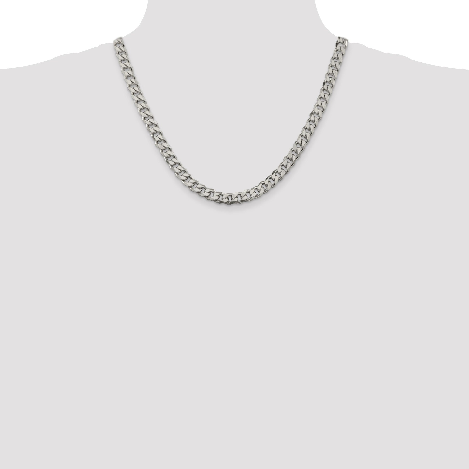 Sterling Silver 8.3mm Curb Chain