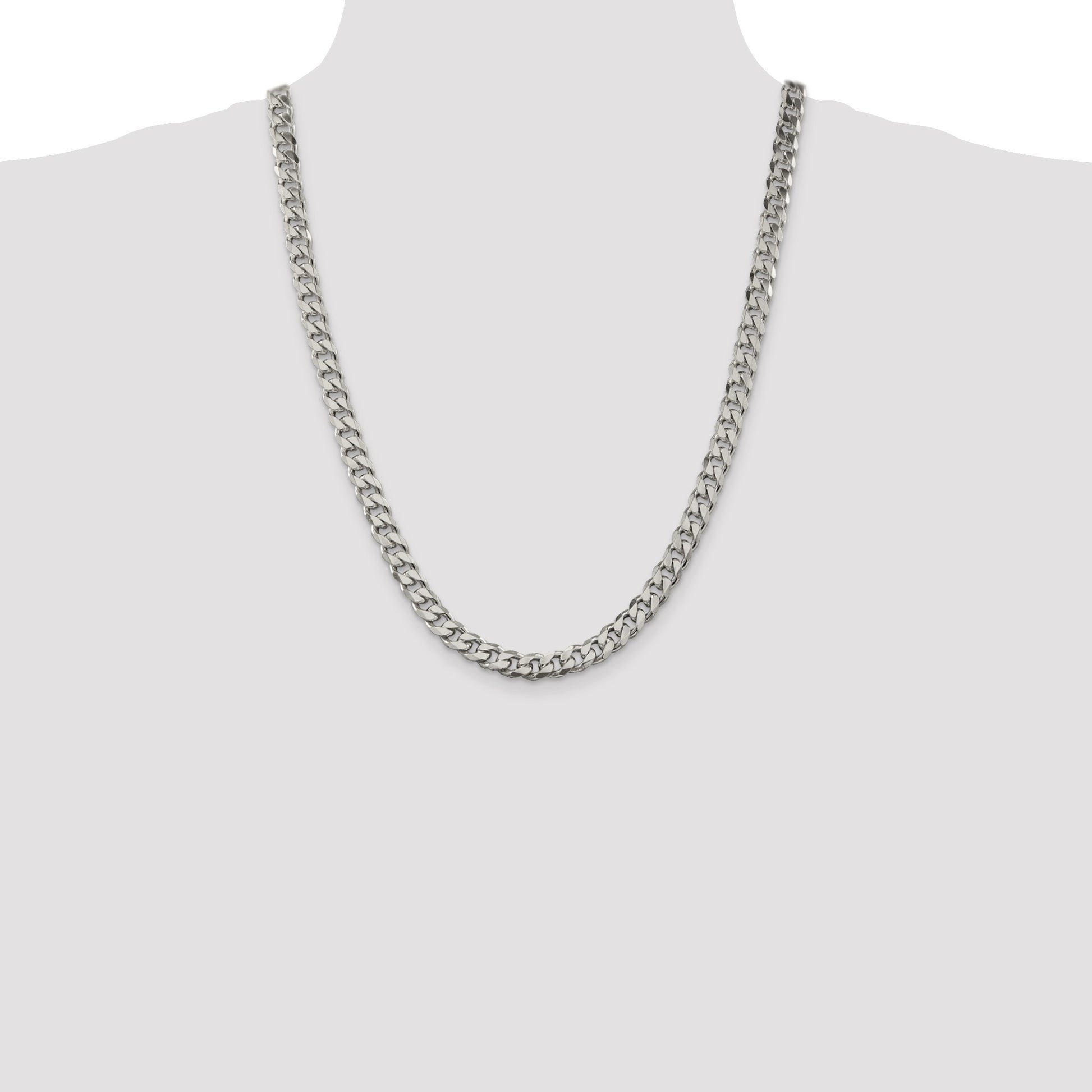 Sterling Silver 8.3mm Curb Chain