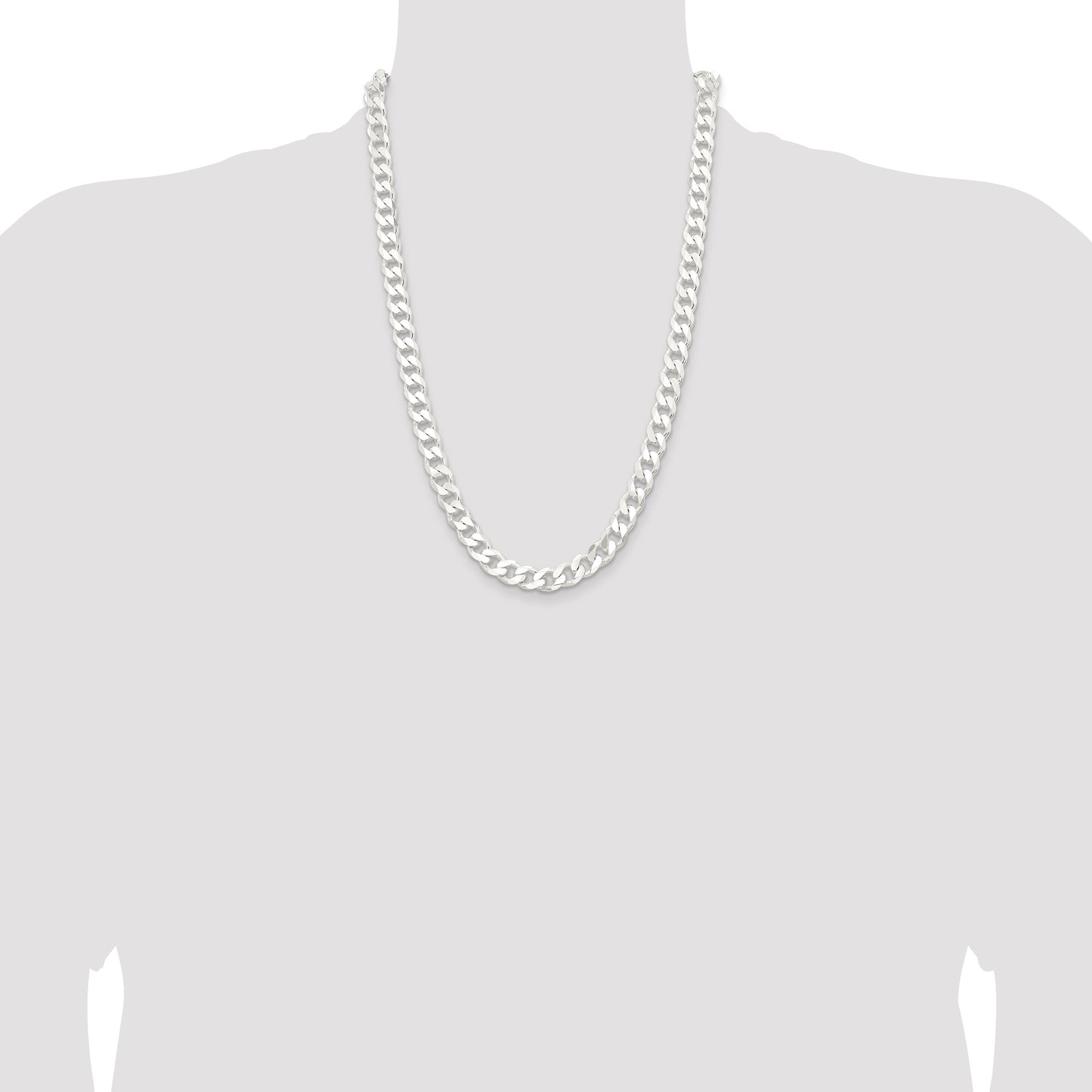 Sterling Silver 9.3mm Curb Chain