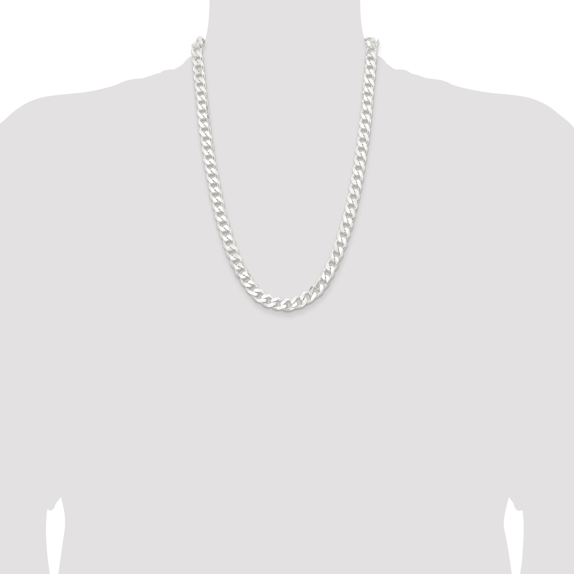 Sterling Silver 9.3mm Curb Chain