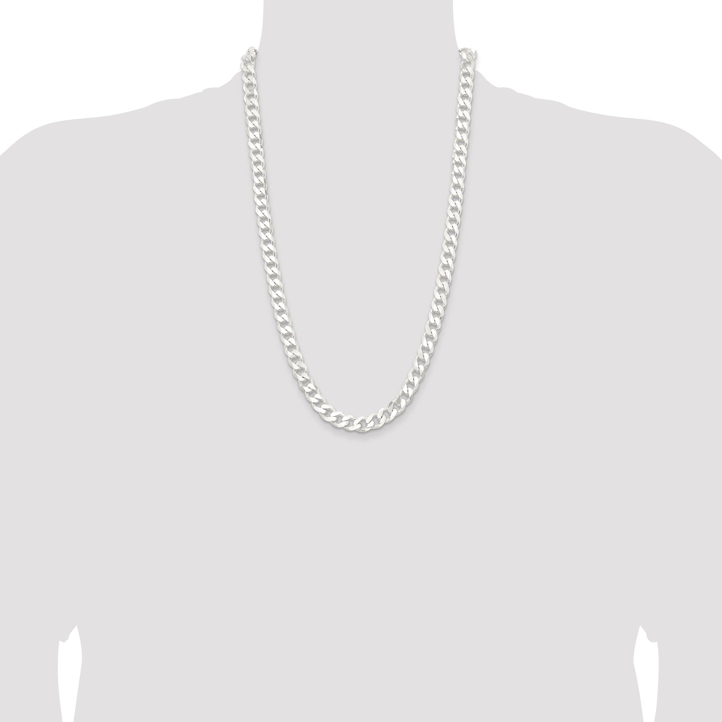 Sterling Silver 9.3mm Curb Chain