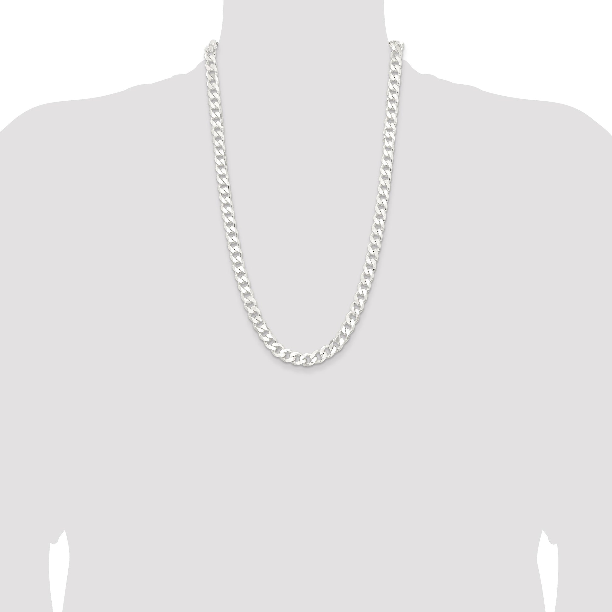 Sterling Silver 9.3mm Curb Chain