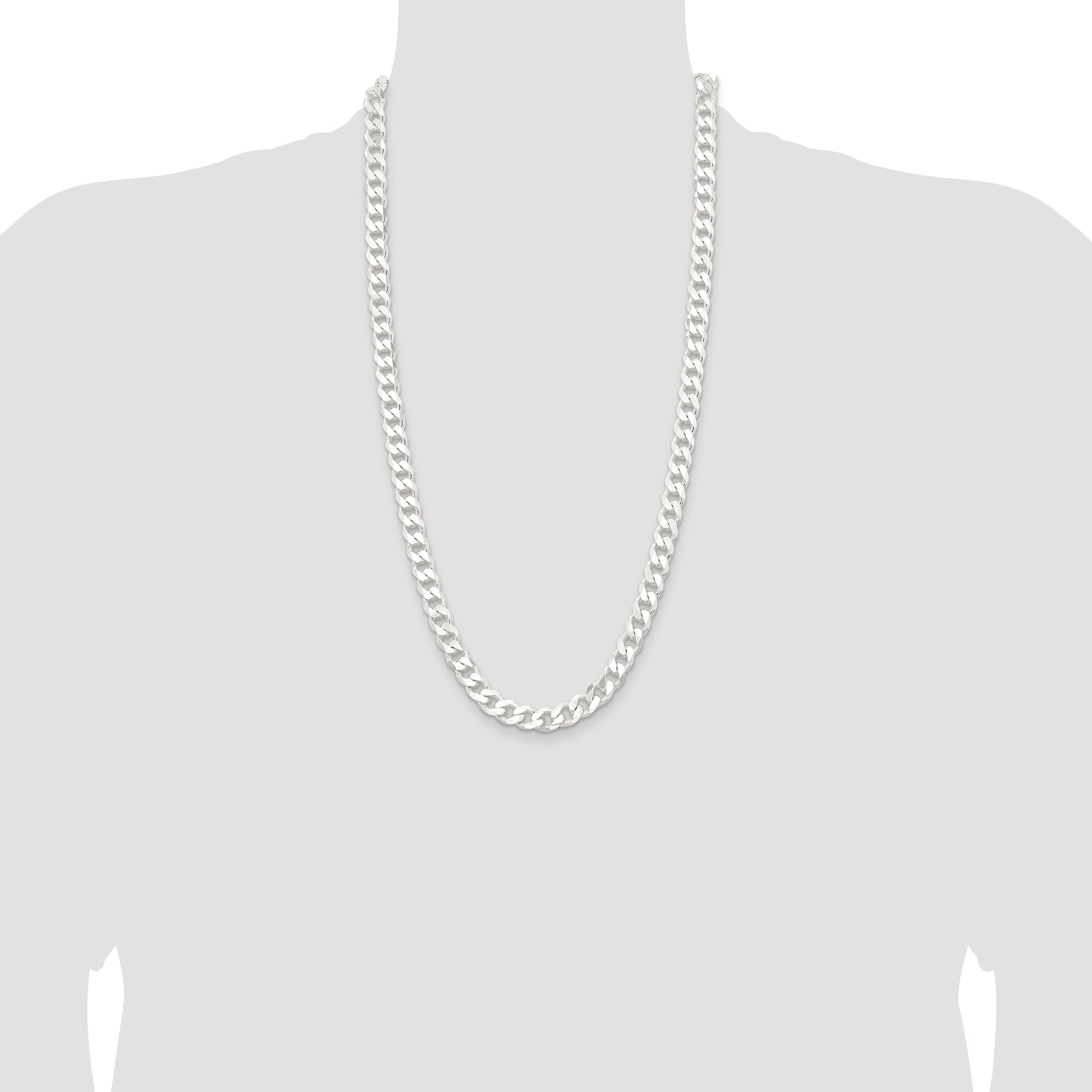 Sterling Silver 9.3mm Curb Chain