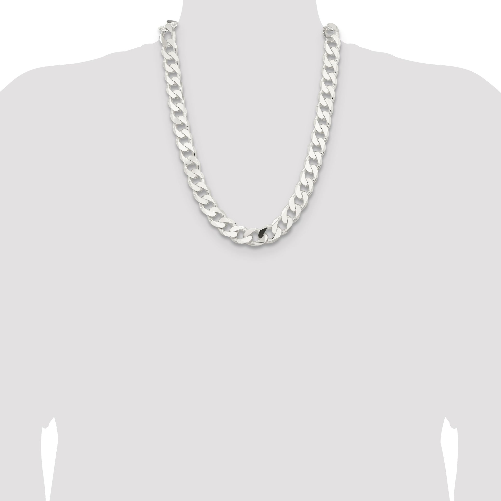 Sterling Silver 14.5mm Curb Chain