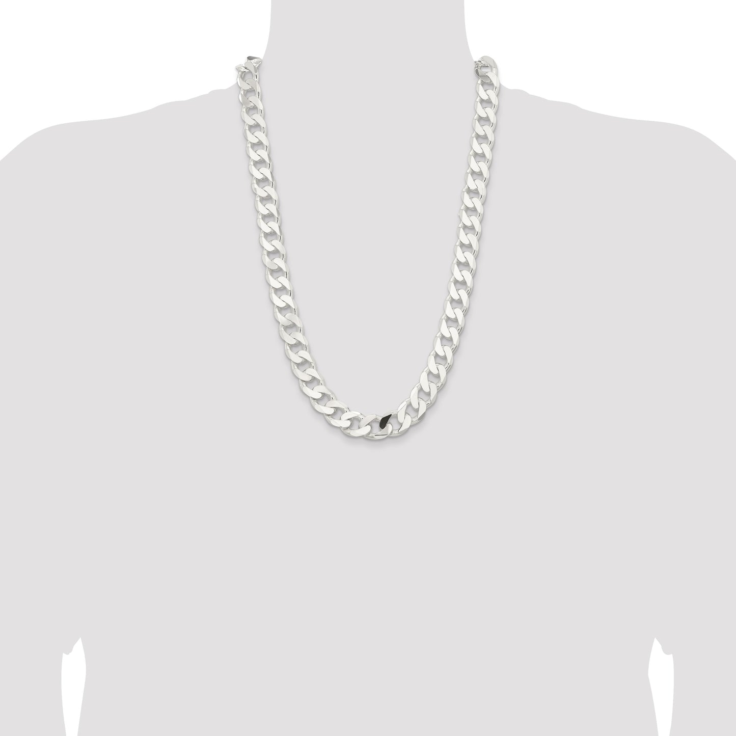 Sterling Silver 14.5mm Curb Chain