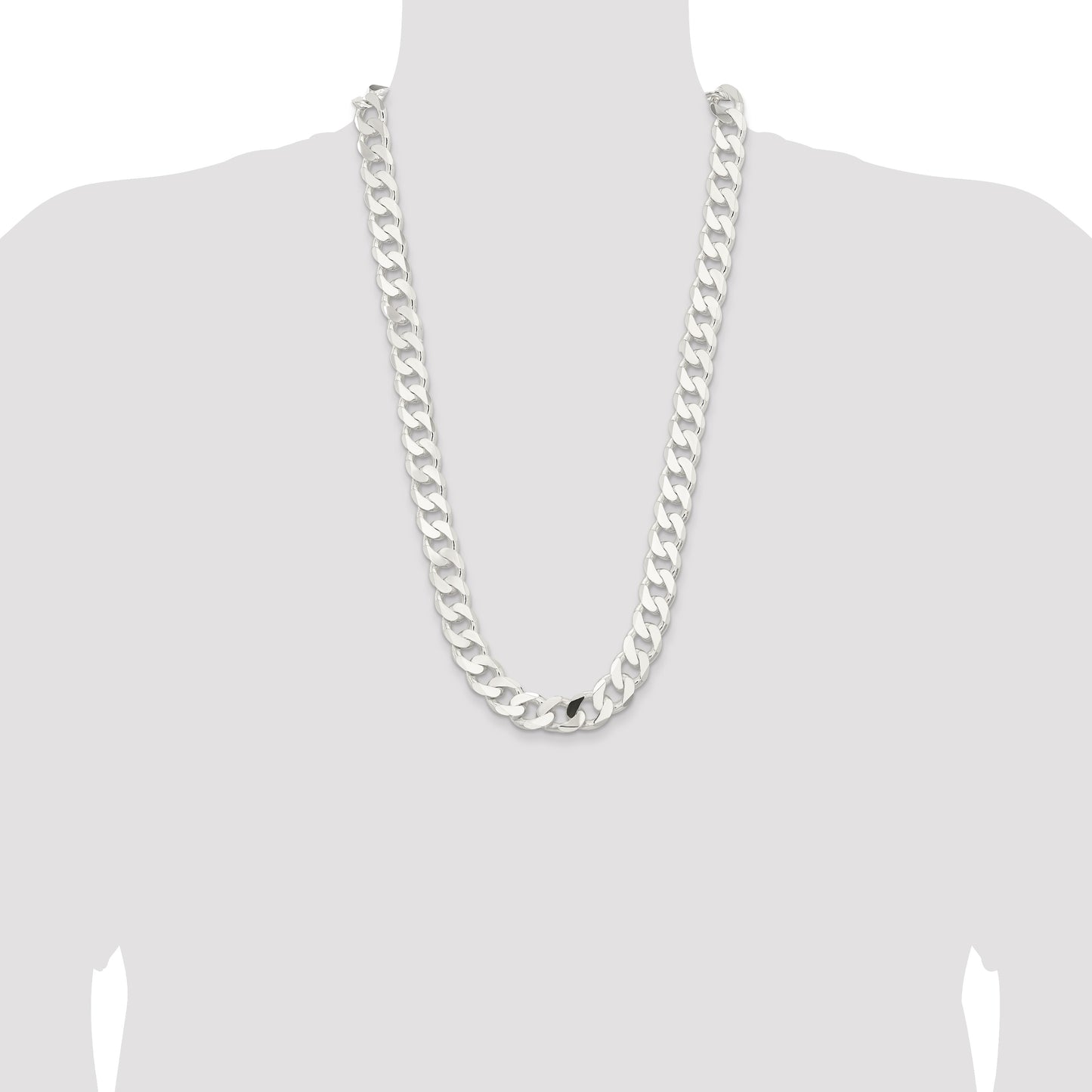Sterling Silver 14.5mm Curb Chain