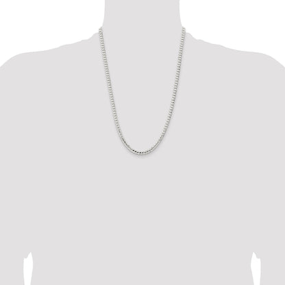 Sterling Silver 4.5mm Concave Beveled Curb Chain
