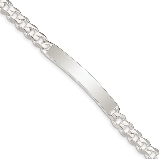 Sterling Silver Curb Link ID Bracelet