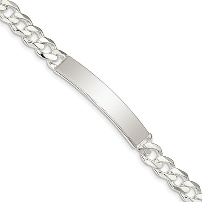 Sterling Silver Curb Link ID Bracelet