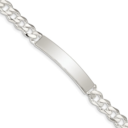 Sterling Silver Curb Link ID Bracelet