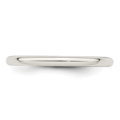 Sterling Silver 2mm Comfort Fit Size 6.5 Band