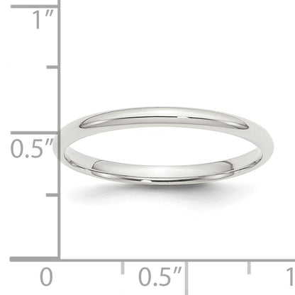 Sterling Silver 2mm Comfort Fit Size 10.5 Band