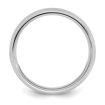 Sterling Silver Rhodium-plated 3mm Comfort Fit Size 7 Band
