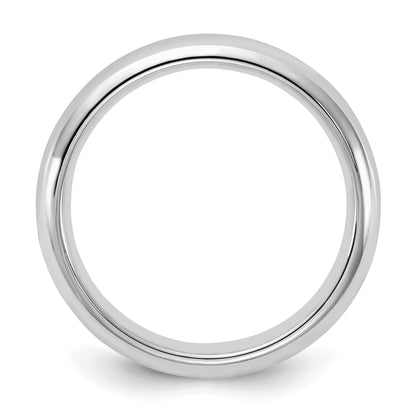 Sterling Silver Rhodium-plated 4mm Comfort Fit Size 13.5 Band