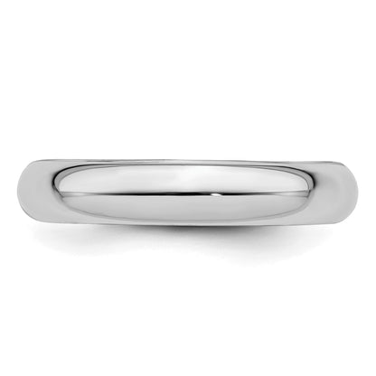 Sterling Silver Rhodium-plated 4mm Comfort Fit Size 6 Band
