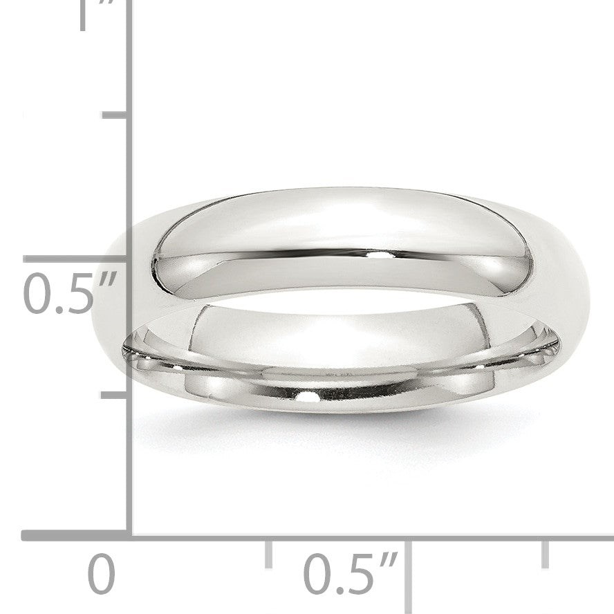 Sterling Silver 5mm Comfort Fit Size 8 Band