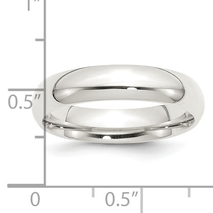 Sterling Silver 5mm Comfort Fit Size 8 Band