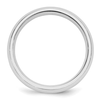 Sterling Silver Rhodium-plated 5mm Comfort Fit Size 10.5 Band