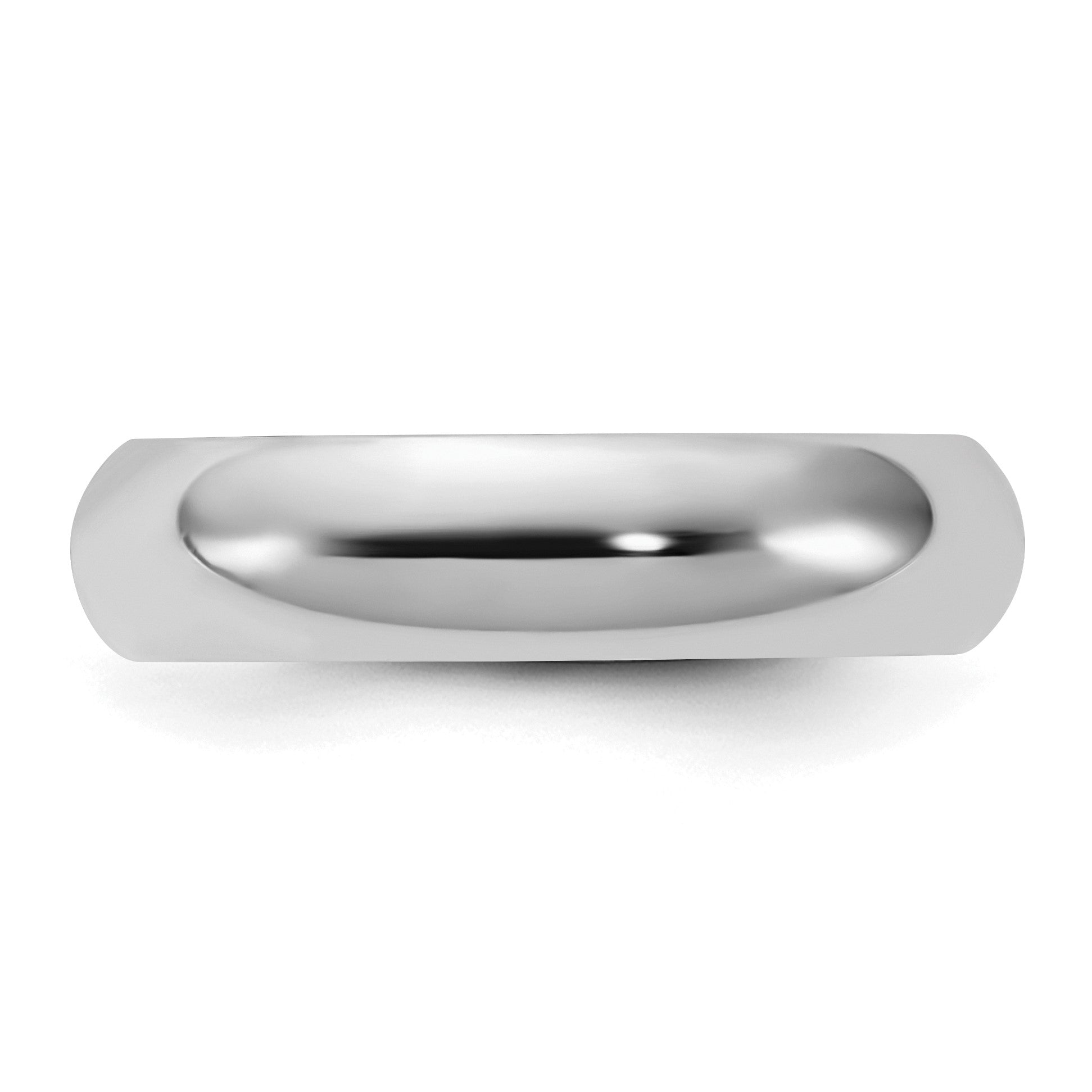 Sterling Silver Rhodium-plated 5mm Comfort Fit Size 10.5 Band