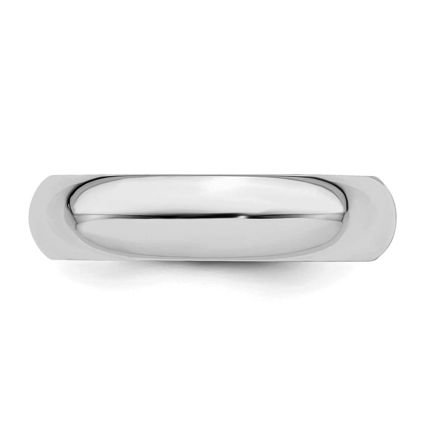 Sterling Silver Rhodium-plated 5mm Comfort Fit Size 9.5 Band