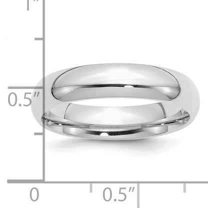 Sterling Silver Rhodium-plated 5mm Comfort Fit Size 10.5 Band