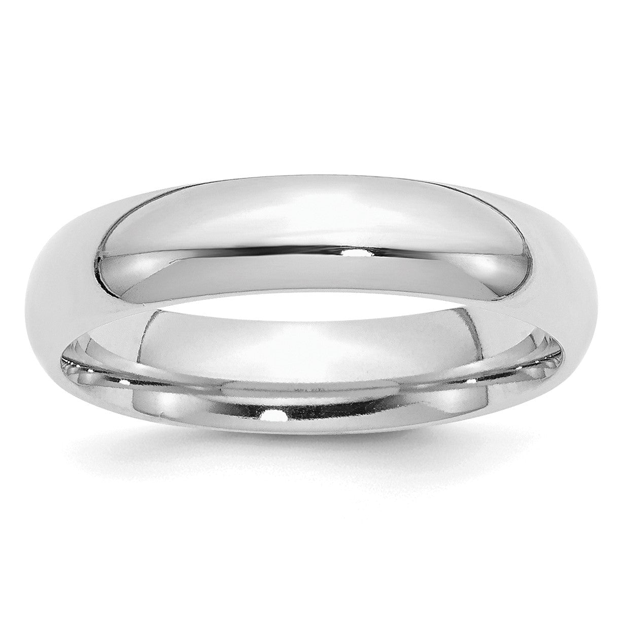 Sterling Silver Rhodium-plated 5mm Comfort Fit Size 10.5 Band