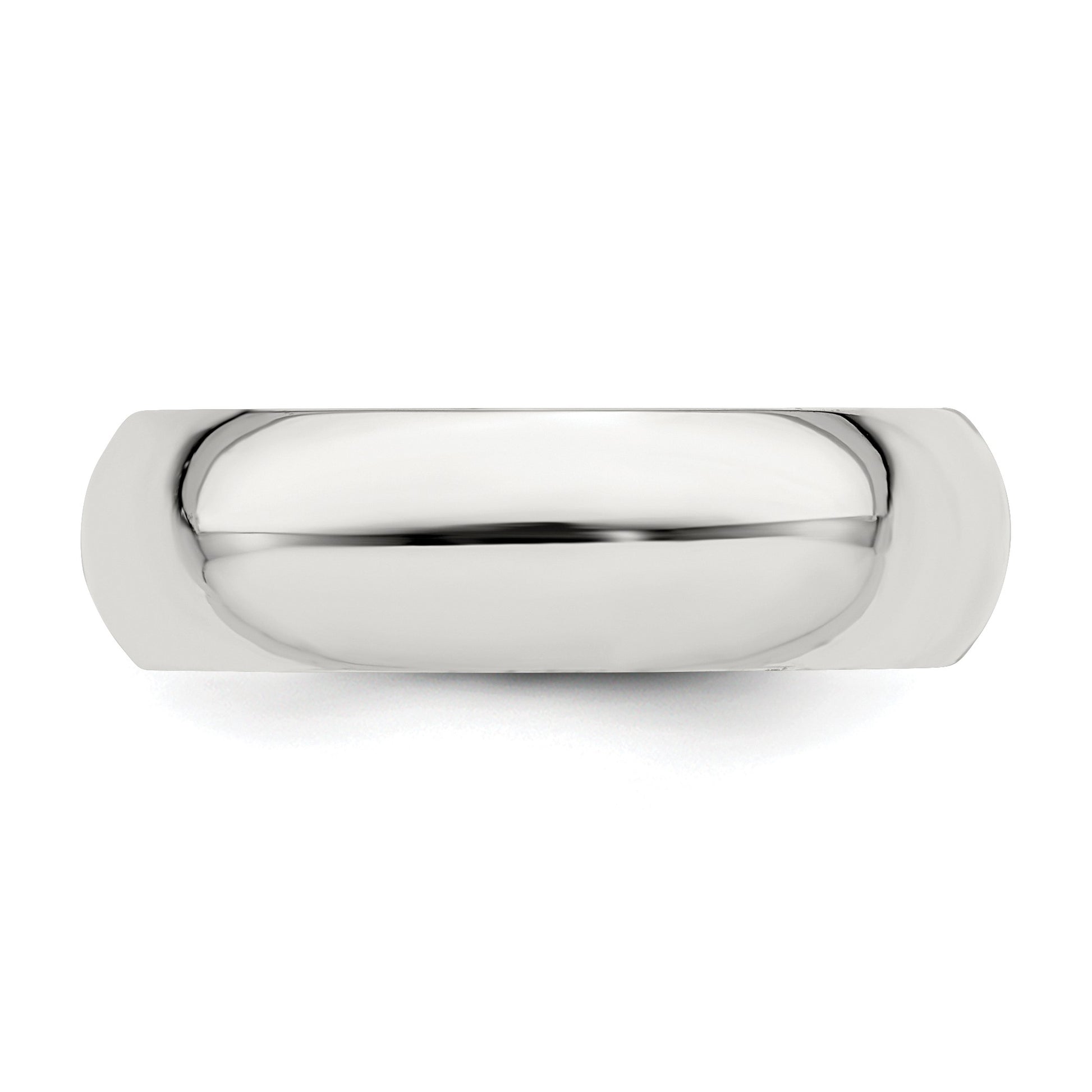 Sterling Silver 6mm Comfort Fit Size 10 Band