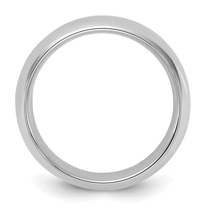 Sterling Silver Rhodium-plated 6mm Comfort Fit Size 10.5 Band