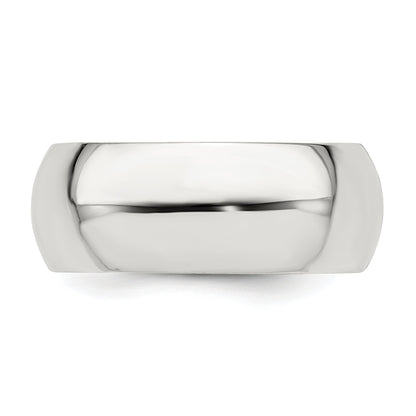 Sterling Silver 8mm Comfort Fit Size 12 Band