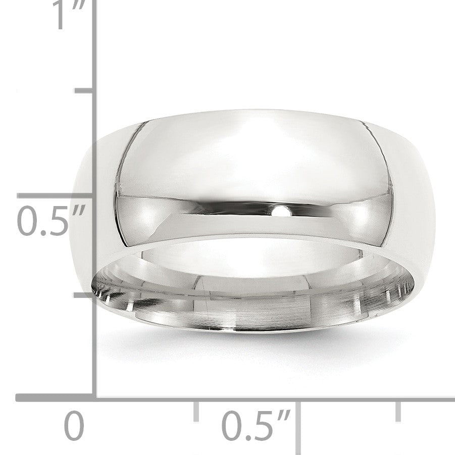 Sterling Silver 9mm Comfort Fit Size 8.5 Band
