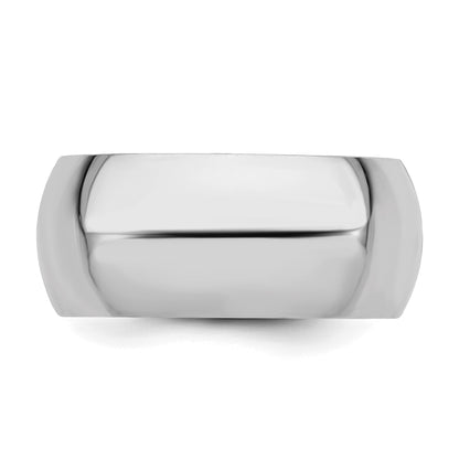 Sterling Silver Rhodium-plated 9mm Comfort Fit Size 7 Band