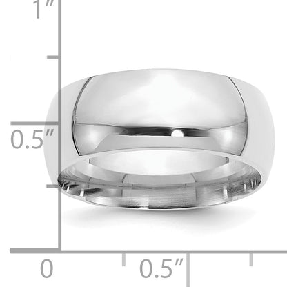 Sterling Silver Rhodium-plated 9mm Comfort Fit Size 7 Band