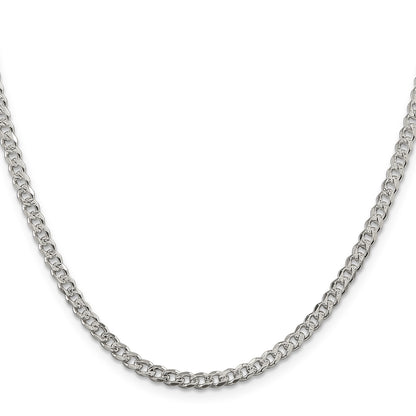 Sterling Silver 3.8mm Pav� Curb Chain