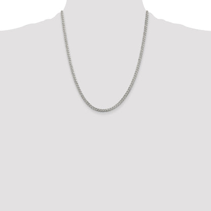 Sterling Silver 3.8mm Pav� Curb Chain