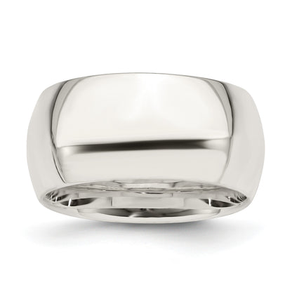 Sterling Silver 10mm Comfort Fit Size 10 Band