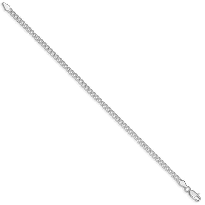 Sterling Silver Rhodium-plated 3.8mm Pav� Curb Chain