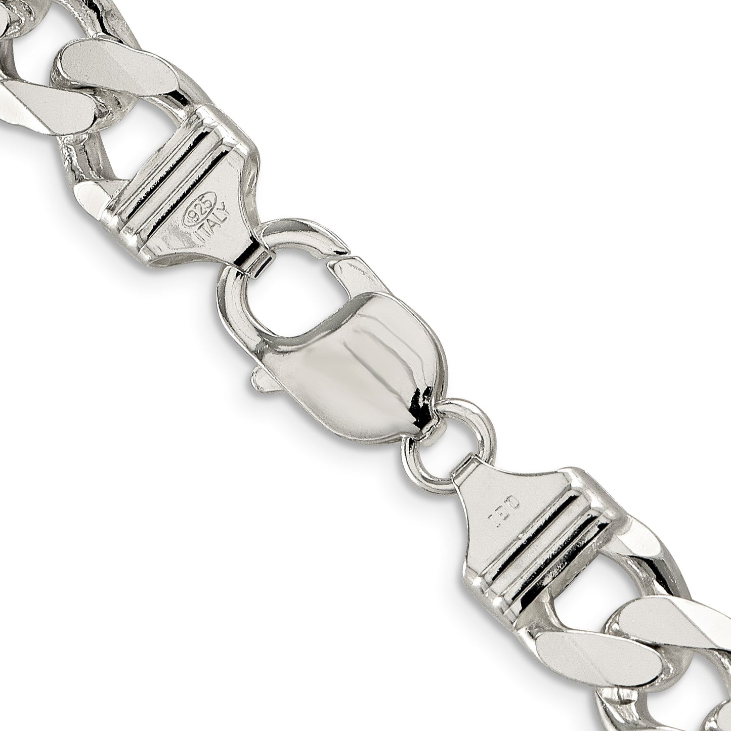 Sterling Silver 11.0mm Pav� Curb Chain