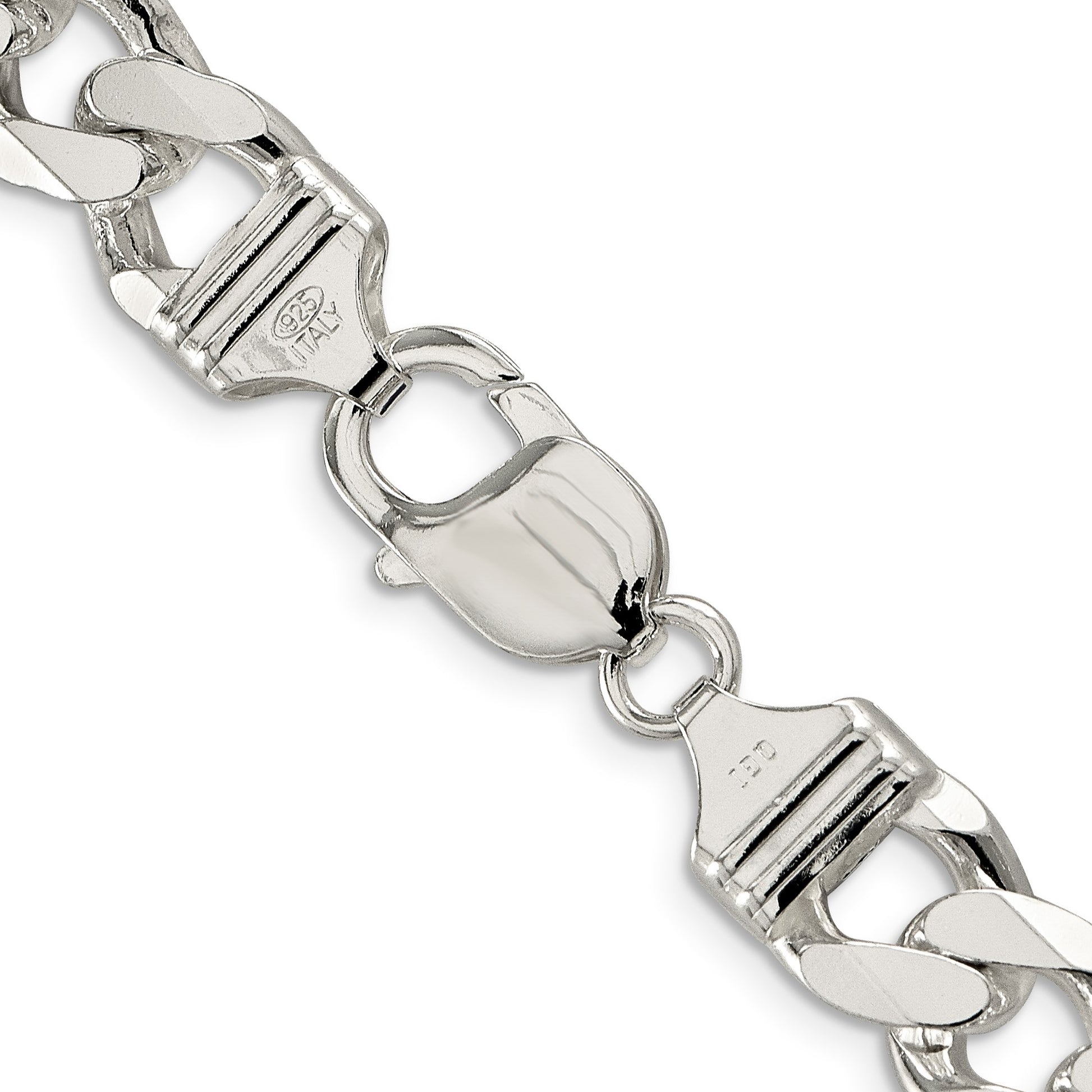 Sterling Silver 11.0mm Pav� Curb Chain