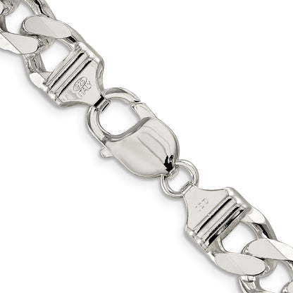 Sterling Silver 11.0mm Pav� Curb Chain