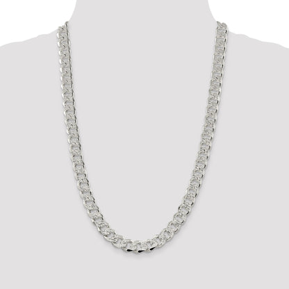 Sterling Silver 11.0mm Pav� Curb Chain