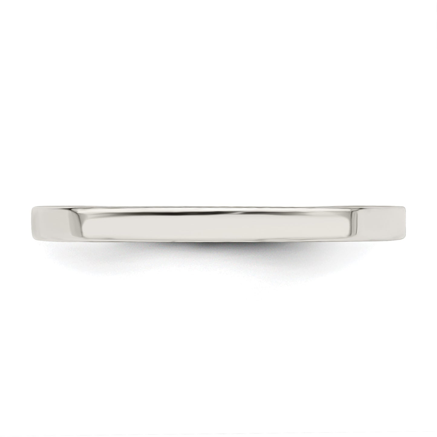 Sterling Silver 2mm Comfort Fit Flat Size 7 Band